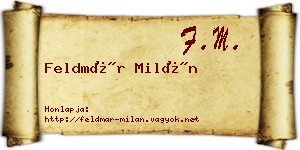 Feldmár Milán névjegykártya